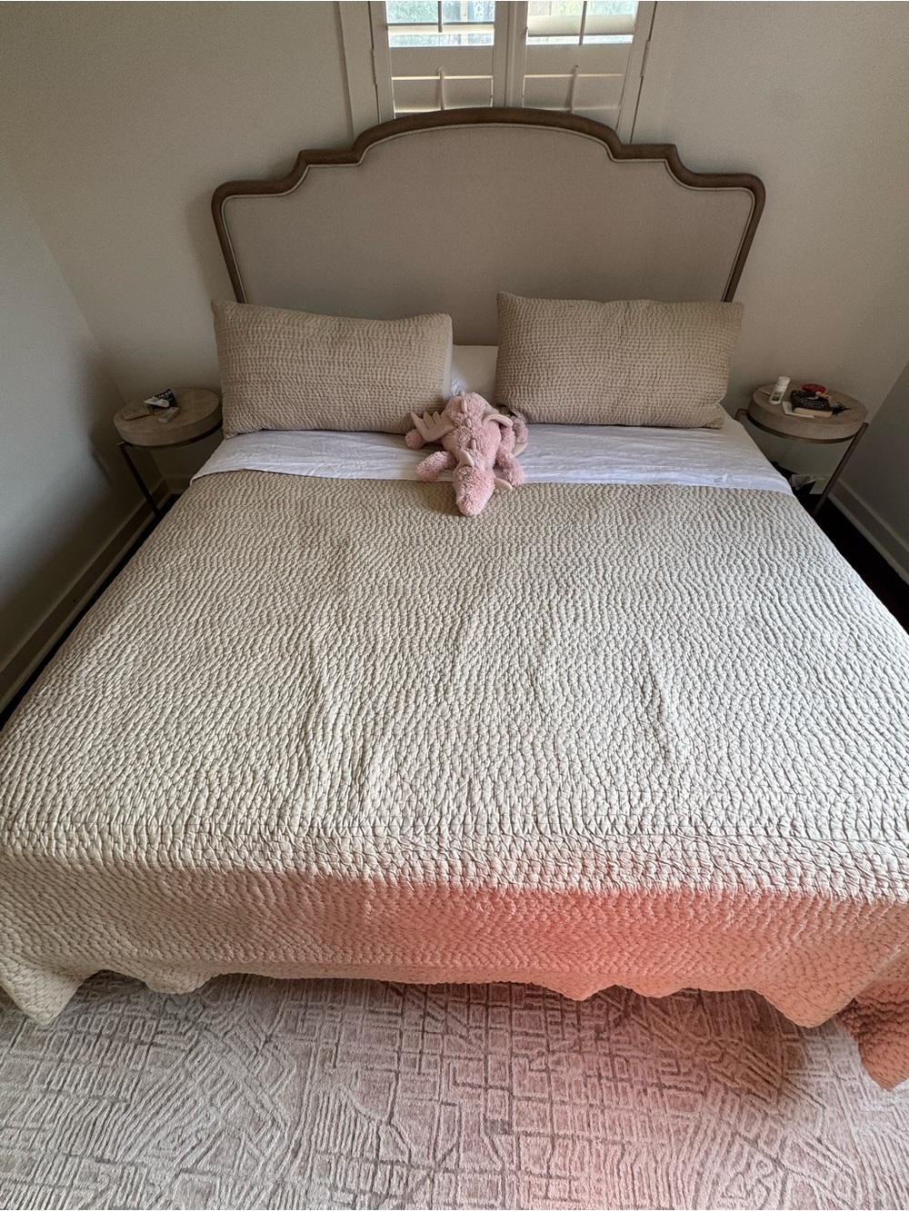 Restoration Hardware silk pick stitch quilt and sham set